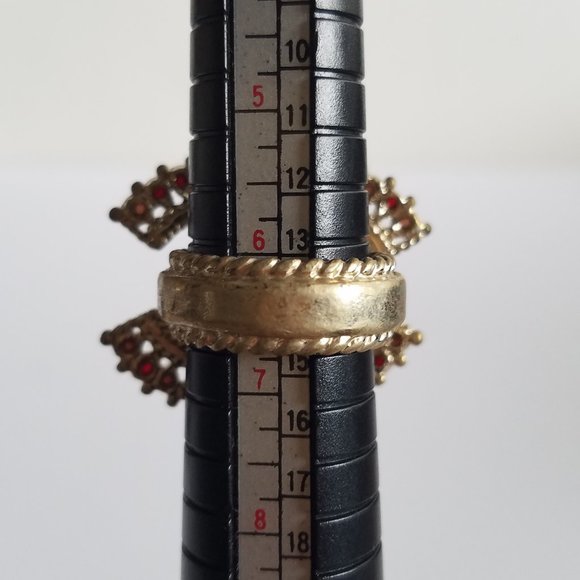 Chanel CC Logo Gold Plated Ring Size 6 - Picture 10 of 11